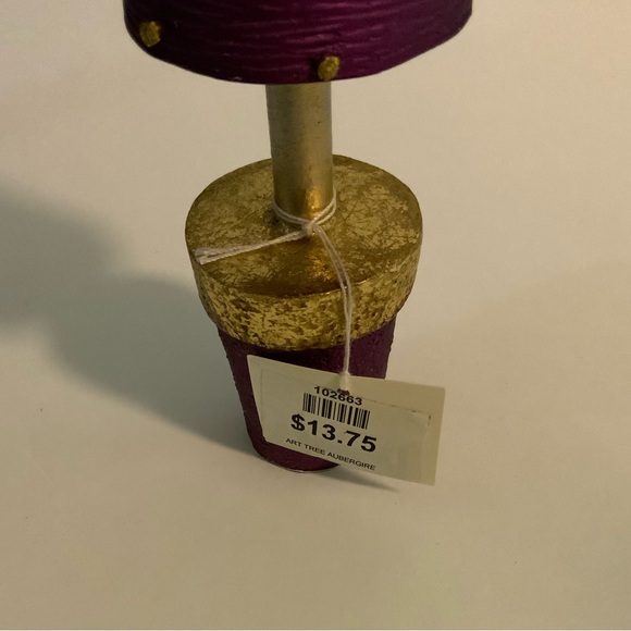 Silvestri Purple and Gold Decorative Cone Trees - Picture 4 of 6